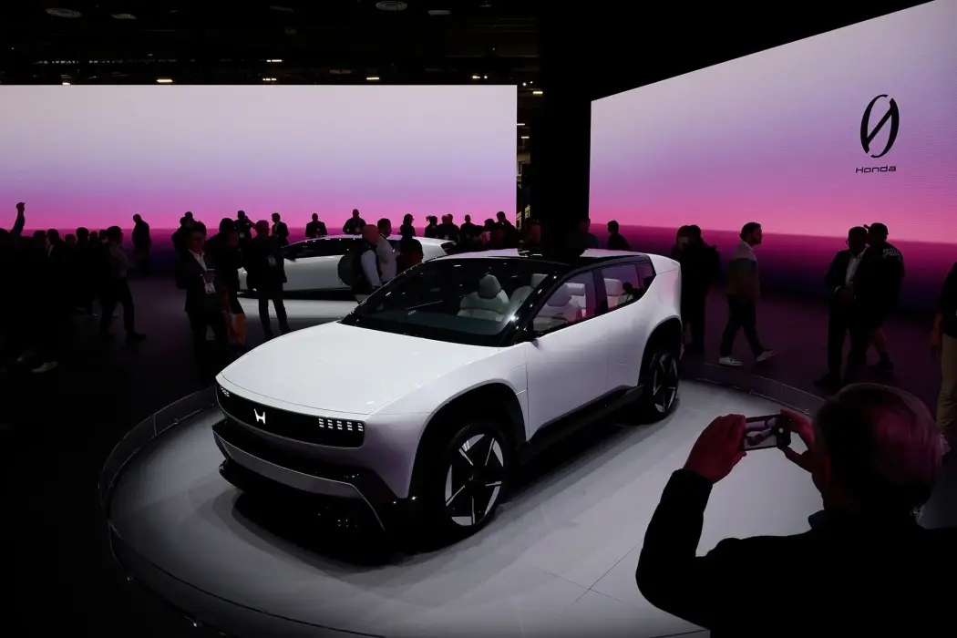 Chiếc xe điện thể thao đa dụng Honda 0 được trưng bày tại sự kiện CES 2025 ở Las Vegas, Nevada, Mỹ, vào thứ Tư, ngày 8 tháng 1 năm 2025. Hình ảnh: Bridget Bennett/Bloomberg. 