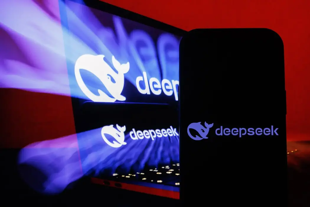 Logo của ứng dụng trí tuệ nhân tạo DeepSeek, được sắp xếp tại Riga, Latvia, vào thứ Tư, ngày 29 tháng 1 năm 2025. Hình ảnh: Andrey Rudakov/Bloomberg. 