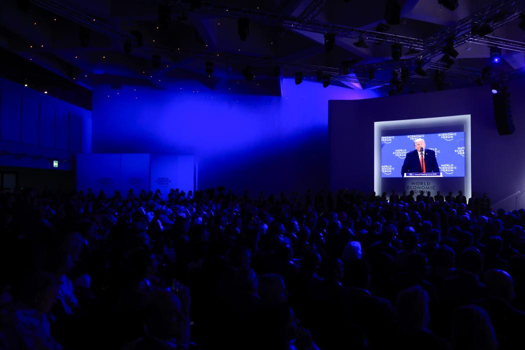 Hơn 800 CEO tham dự diễn đàn Kinh tế thế giới tuần qua. Hình ảnh: Krisztian Bocsi/Bloomberg 