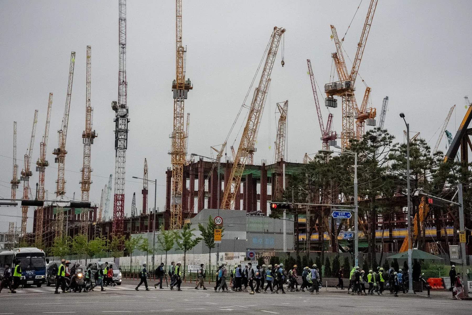 A new production facility under construction at the Samsung Electronics’ campus in Pyeongtaek.Photographer Tina Hsu Bloomberg