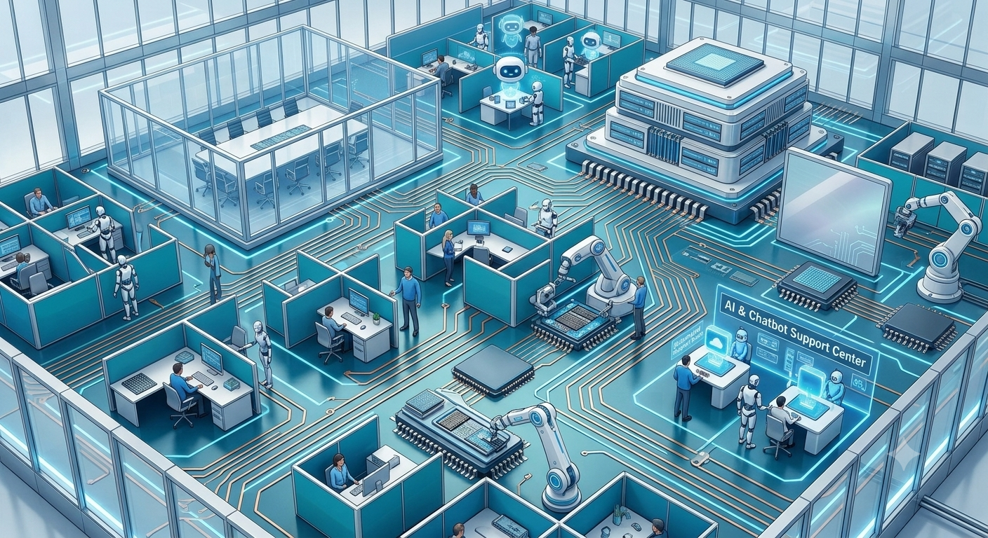 AI worker working