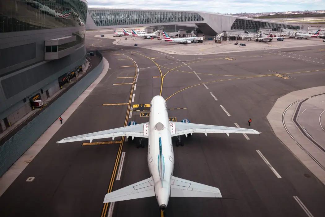 Một chiếc Airbus A320 tại New York. Hình ảnh Angus Mordant/Bloomberg 