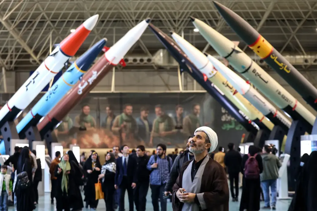 An exhibition showcasing missile and drones in Tehran in November.afp getty images