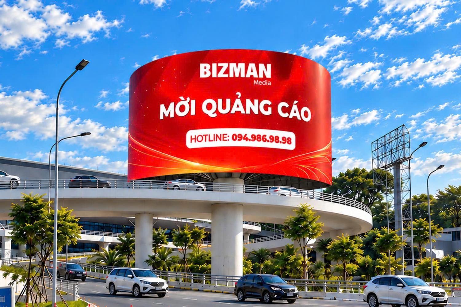 Bizman Media ra mắt màn hình LED tròn 360° quy mô lớn tại Nhà ga T3 - Cảng HKQT Tân Sơn Nhất