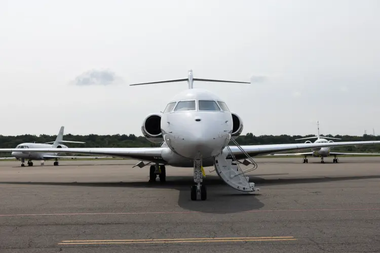 Máy bay của Atlantic Aviation ở Teterboro, New Jersey Ảnh: Krisanne Johnson/Bloomberg