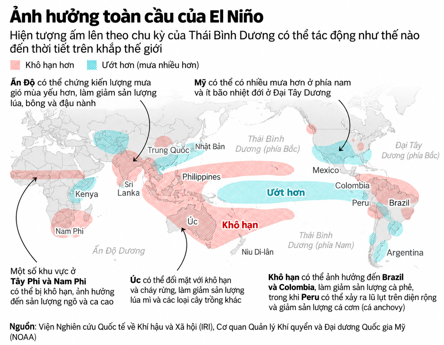 Bản đồ toàn cầu_ Ảnh hưởng El Niño