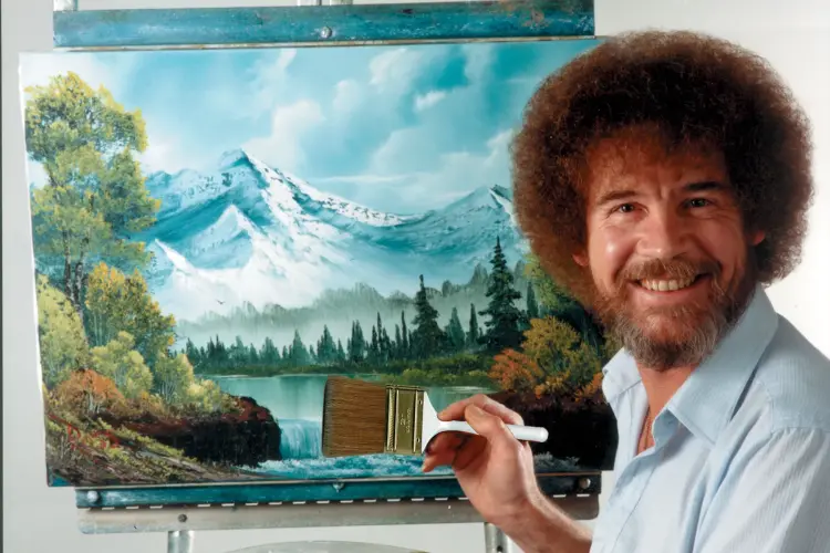 Bob Ross dẫn dắt 31 mùa của chương trình The Joy of Painting. Nguồn: Bonhams