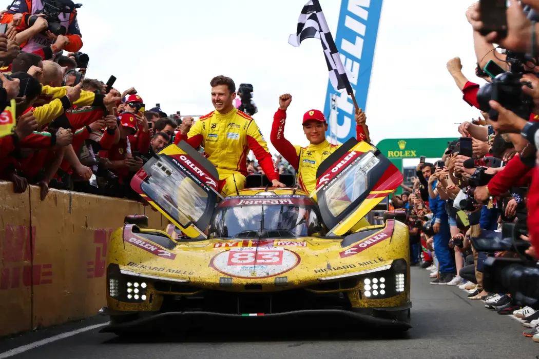 Ferrari ăn mừng chiến thắng tại giải đua 24 Hours of Le Mans vào tháng 6. Hình ảnh: Wan Mikhail Roslan/Getty Images 