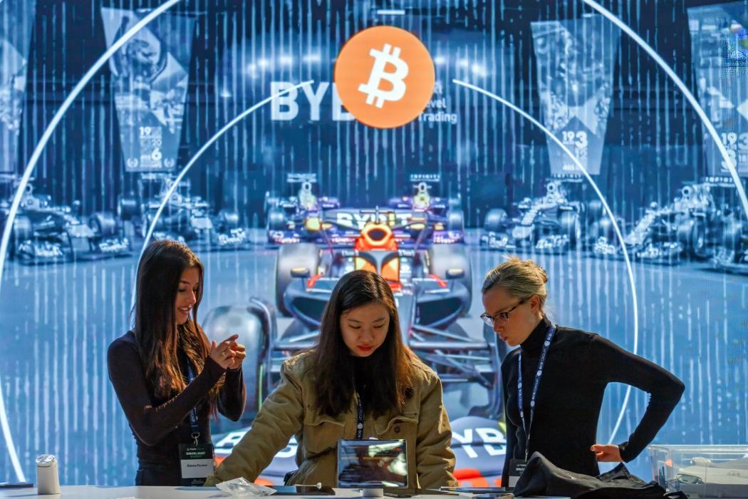 Hội nghị thượng đỉnh tài sản số CryptoCompare ở London.
Hình ảnh: Luke MacGregor/Bloomberg 