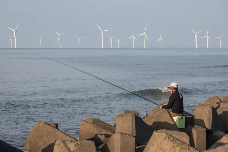 Đài Loan đã đạt 3,4 GW công suất lắp đặt điện gió ngoài khơi Ảnh:  Lam Yik Fei/Bloomberg