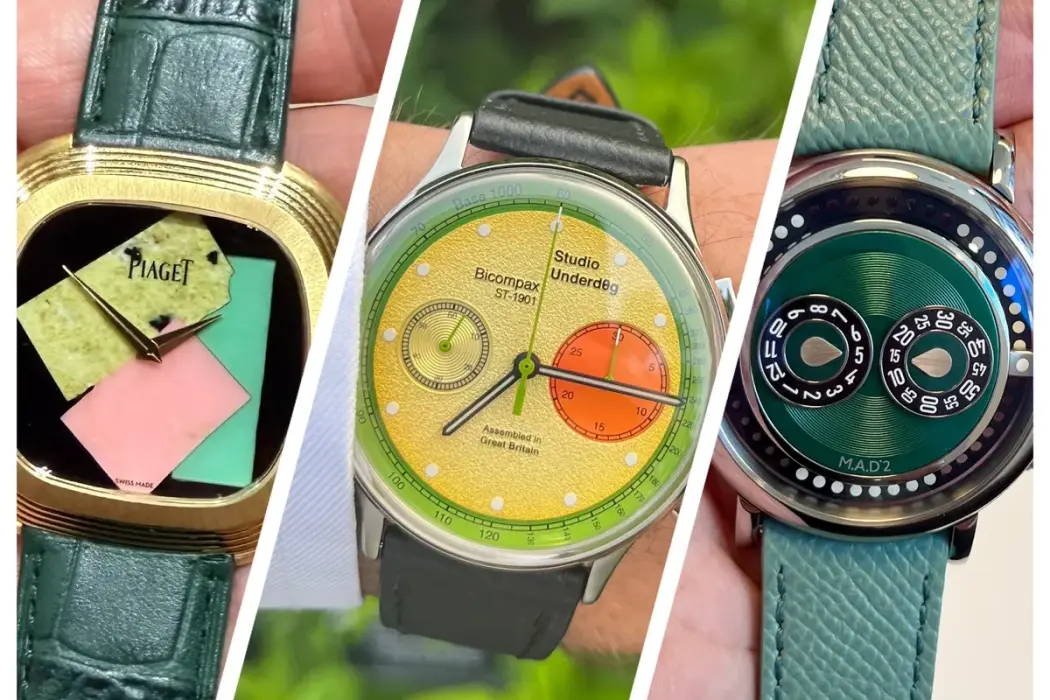 Ba trong số những chiếc đồng hồ yêu thích nhất của tôi trong năm nay, đến từ Piaget, Studio Underdog và MB&F. Hình ảnh: Chris Rovzar/Bloomberg 