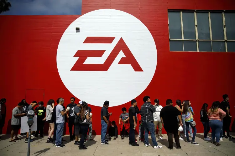 Biển hiệu của Electronic Arts Inc. (EA) tại Los Angeles. Hình ảnh: Patrick T. Fallon/Bloomberg