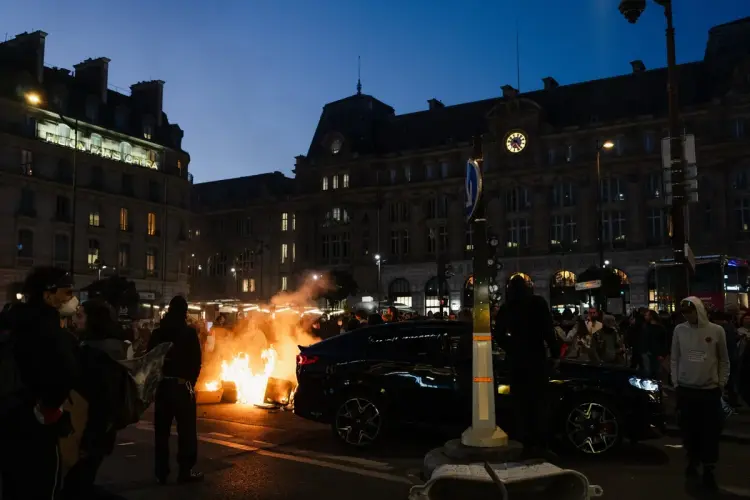 Tại khu vực Gare Saint-Lazare ở Paris Ảnh: Wayan Barre/Bloomberg