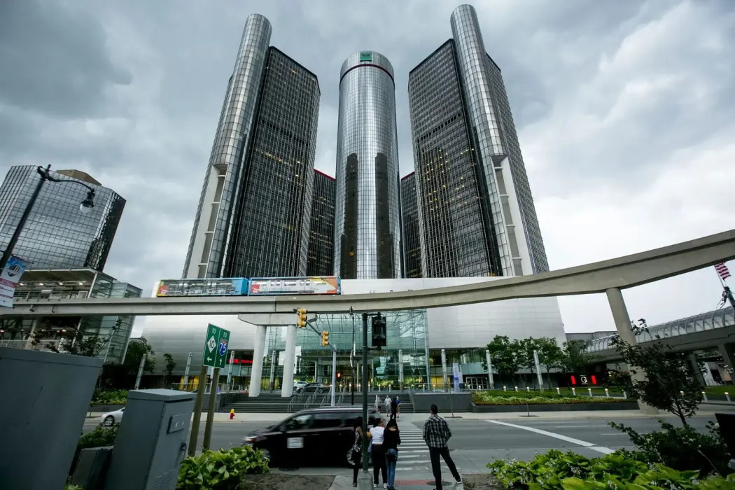 Trụ sở của General Motor tại Detroit. Ảnh: Anthony Lanzilote/Bloomberg 