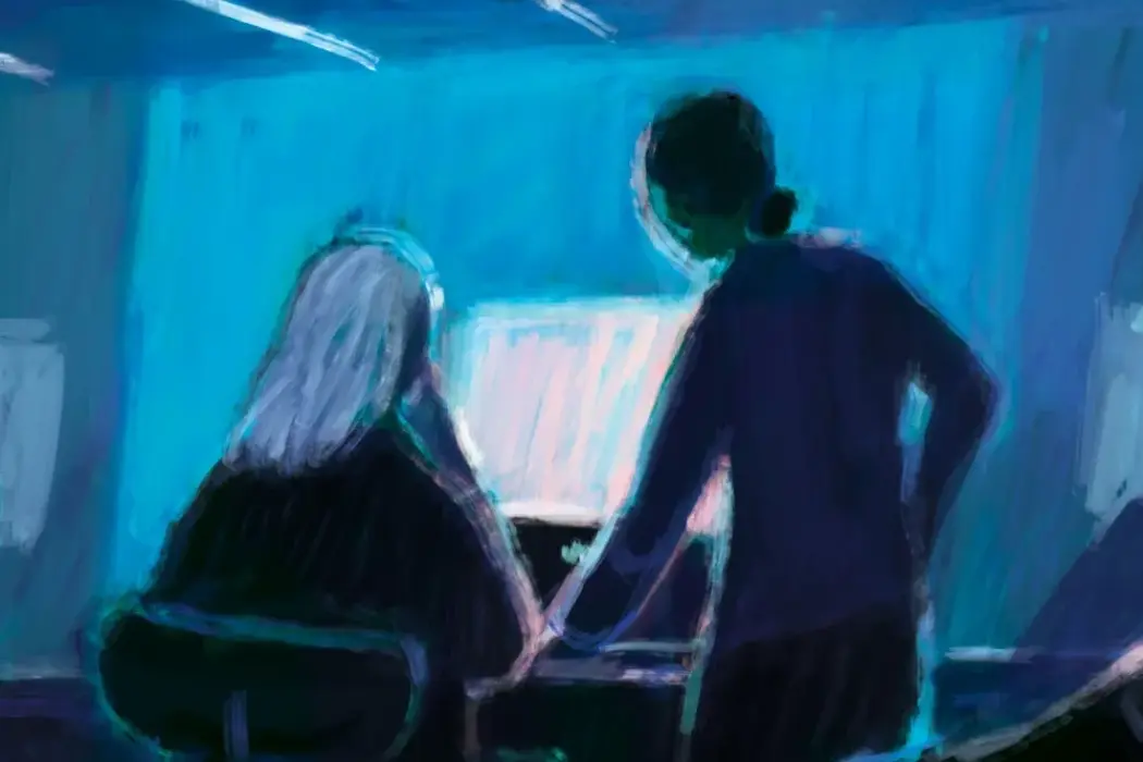 Nhân viên ngân hàng trẻ đang dạy đàn anh cách dùng AI