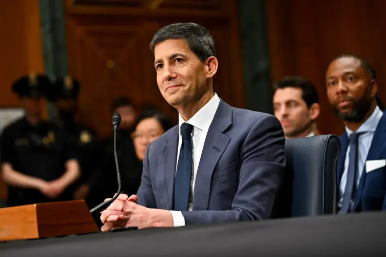 Kevin Warsh điều trần trước Thượng viện hồi tháng 4. Ảnh: Graeme Sloan/Bloomberg