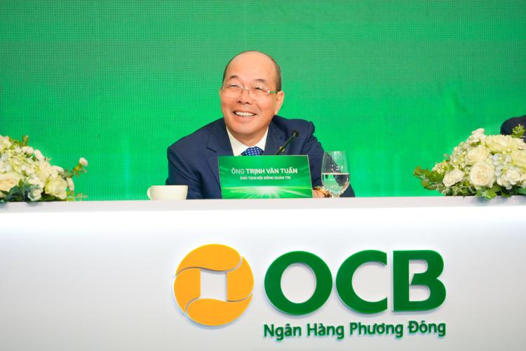 Ông Trịnh Văn Tuấn ở sự kiện đại hội cổ đông thường niên OCB. Hình ảnh: OCB cung cấp