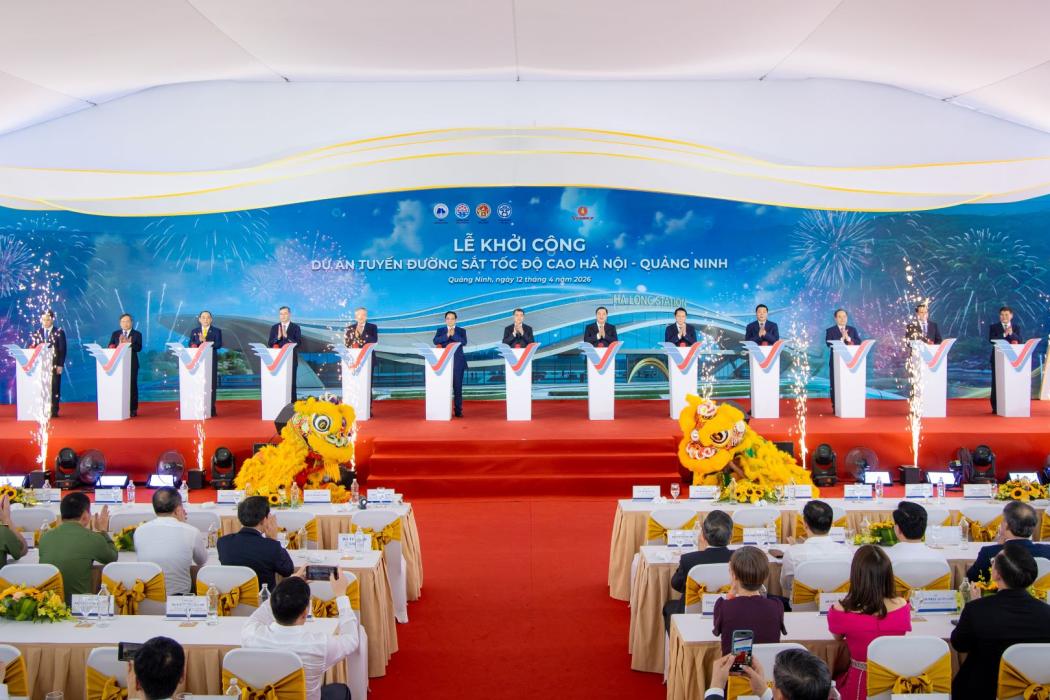 Vingroup khởi công tuyến đường sắt cao tốc Hà Nội – Quảng Ninh, trị giá 5,6 tỉ USD