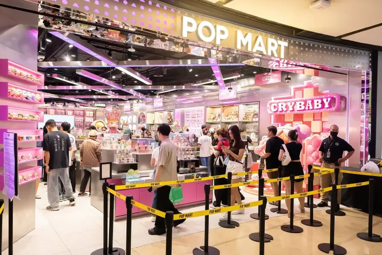 Khách mua sắm xếp hàng tại một cửa hàng Pop Mart ở Bangkok, Thái Lan. Hình ảnh: Shutterstock