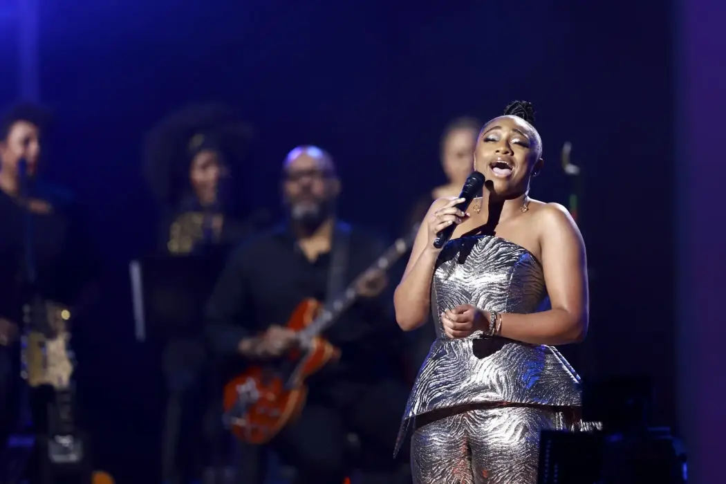 Samara Joy trình diễn tại Los Angeles Convention Center ngày 3.2.2023. Ảnh: Matt Winkelmeyer/Getty Images 