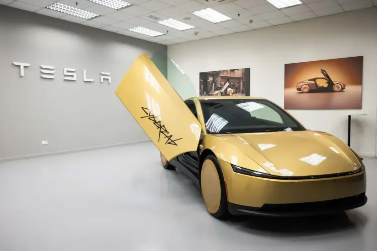 Tesla Cybercab Ảnh: Billy H.C. Kwok/Bloomberg