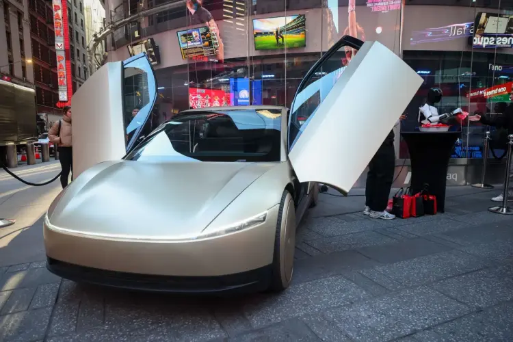 Tesla Cybercab Ảnh: Michael Nagle/Bloomberg