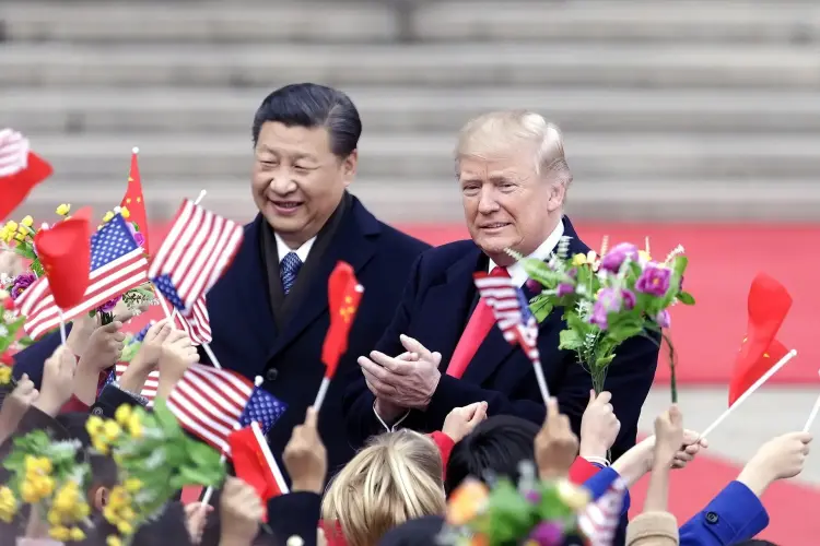 Donald Trump và Tập Cận Bình năm 2017. Hình ảnh: Qilai Shen/Bloomberg