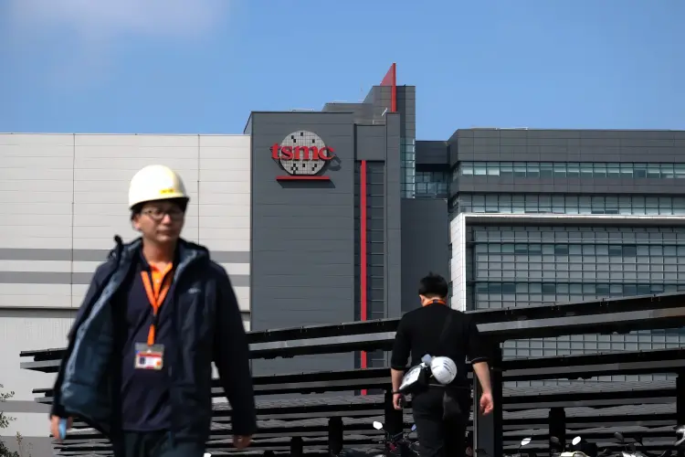 Tòa nhà TSMC tại Khu Công nghệ Hsinchu, Đài Loan. Hình ảnh: Mike Kai Chen/Bloomberg