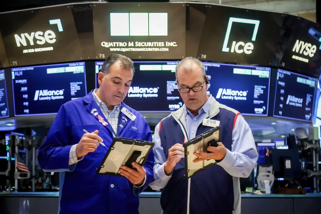 Sở Giao dịch Chứng khoán New York (NYSE). Hình ảnh: Michael Nagle/Bloomberg 