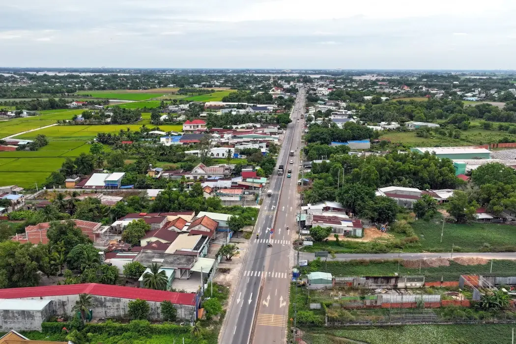 Cao tốc Thành phố Hồ Chí Minh – Mộc Bài sẽ kết nối vào Quốc lộ 22 thuộc huyện Bến Cầu, tỉnh Tây Ninh. Hình ảnh: Giang Phương – TTXVN 