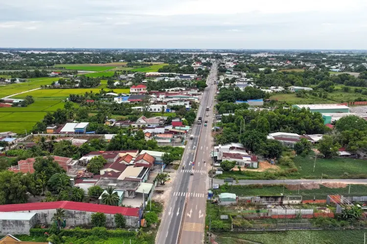 Cao tốc Thành phố Hồ Chí Minh – Mộc Bài sẽ kết nối vào Quốc lộ 22 thuộc huyện Bến Cầu, tỉnh Tây Ninh. Hình ảnh: Giang Phương – TTXVN