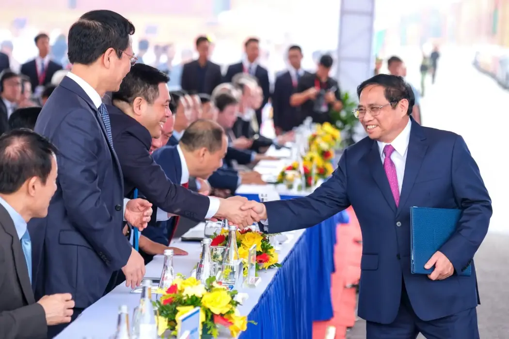 Thủ tướng Phạm Minh Chính tại một sự kiện năm 2024 của Vinfast. Ảnh: Linh Pham/Bloomberg 